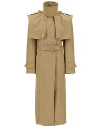 Balmain - 'Chiocciola' Button Trench Coat - Lyst