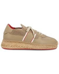 Christian Louboutin - Round Toe Lace-up Sneakers - Lyst