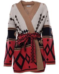 Ballantyne - Belted Knitted Cardigan - Lyst