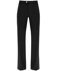 Blumarine - Wool Trousers With Jewel Button - Lyst
