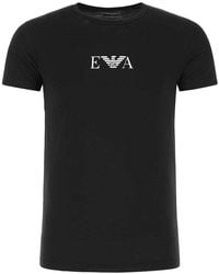 Emporio Armani - Black Stretch Cotton T-shirt Set - Lyst