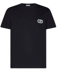Valentino - Logo Embroidered Crewneck T-shirt - Lyst
