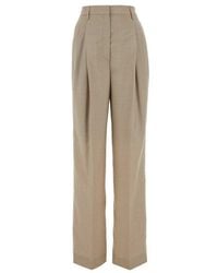Prada - Sand Wool Blend Pant - Lyst
