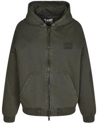 Miu Miu Floral Embellished Zip Hoodie in Green | Lyst Miu Miu Floral Embellished Zip Hoodie in Green | Lyst