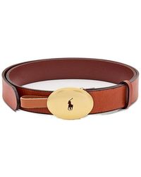 Polo Ralph Lauren - Logo Plaque Buckled Belt - Lyst
