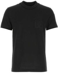 Dolce & Gabbana - Black Cotton T-shirt - Lyst