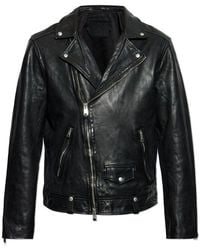 AllSaints - Leather Jacket Milo - Lyst