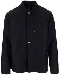 Stone Island Shadow Project - Logo Patch Button-up Jacket - Lyst