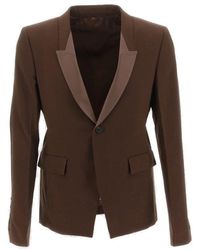 Rick Owens - Single-breasted Buttoned Tailored Blazer - Lyst