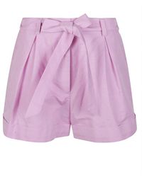 Pinko - Primula Belted Shorts - Lyst