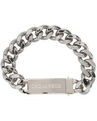 DSquared² - Logo Plaque Bracelet - Lyst