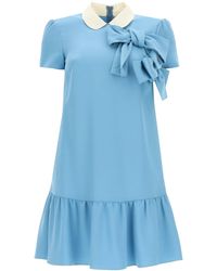 RED Valentino Mini Dress With Bows - Blue