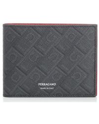 Ferragamo - Monogram Printed Bi-Fold Wallet - Lyst