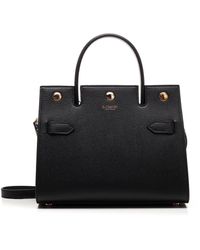 Burberry Mini Title Top Handle Tote Bag - Black