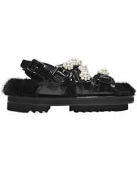Simone Rocha - Faux-fur Detailed Strapped Sandals - Lyst