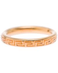 Versace - Gold-tone Ring With Greca Motif In Gold-tone Metal - Lyst