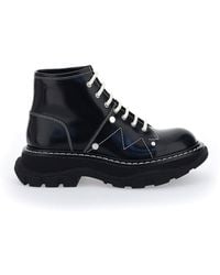 Alexander McQueen - Black Tread Slick Boot - Lyst