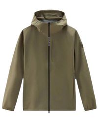 Woolrich - Logo-patch Hooded Zipped Jacket - Lyst