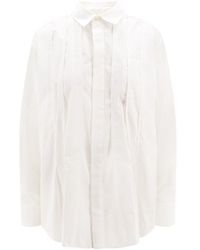 Sacai - Collared Pleated Long-sleeved Shirt - Lyst