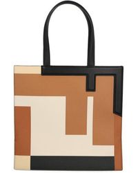 Fendi - Flip Medium Ff Puzzle Leather Bag - Lyst
