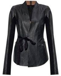 Rick Owens - V-Neck Belted Jacket - Lyst