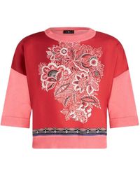 Etro - Raspberry Top With Floral Print - Lyst