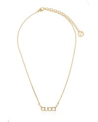 Gucci - Logo Charm Necklace - Lyst