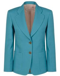 Valentino - Crepe Couture Single-Breasted Blazer - Lyst