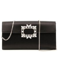 Roger Vivier - Broche Buckle Envelope Flap Crossbody Bag - Lyst