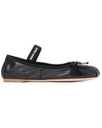 Miu Miu - Flat-Heeled Ballerina Shoes For By - Lyst