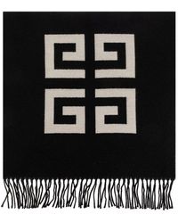 Givenchy - Wool Scarf With Logo - Lyst