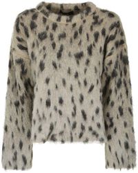 Ssheena - Ken Leopard Intarsia-knit Jumper - Lyst