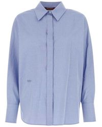 Max Mara Studio - Light-blue Cotton Garenna Shirt - Lyst