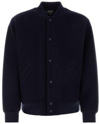 A.P.C. - Mick Buttoned Long-sleeved Jacket - Lyst