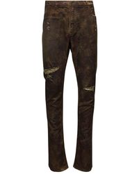 Dolce & Gabbana - Fitted Jeans With Ripped Details - Lyst