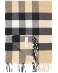Burberry - Checked Fringed-edge Scarf - Lyst