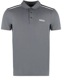 BOSS - Logo Print Short-Sleeved Polo Shirt - Lyst