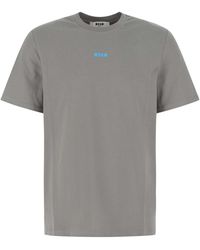MSGM Dark Cotton T-shirt - Grey