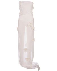 Jacquemus - Floral Embroidered Asymmetrical Maxi Dress - Lyst