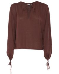 Ballantyne - V-Neck Blouse - Lyst