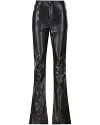 Balenciaga - Flared Leather Pants - Lyst