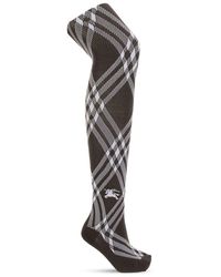 Burberry - Checked Tights - Lyst