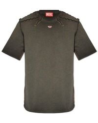 DIESEL - T-erie-n Micro-waffle Shoulders T-shirt - Lyst