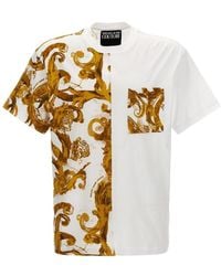 Versace - Contrast Print T-Shirt - Lyst