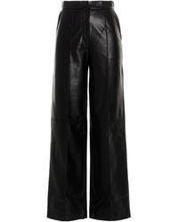 Matériel Faux-leather Wide-leg Trousers - Black