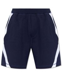 DSquared² - Contrasting-trim Wide-leg Track Shorts - Lyst