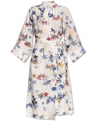 Munthe - Floral Wrap Midi Dress - Lyst