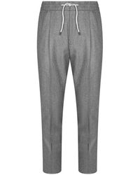 Brunello Cucinelli Drawstring Tailored Pants - Gray
