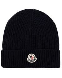 Moncler - Embroidered Monogram Beanie - Lyst