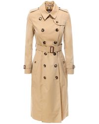 Burberry Long Chelsea Heritage Trench Coat - Natural